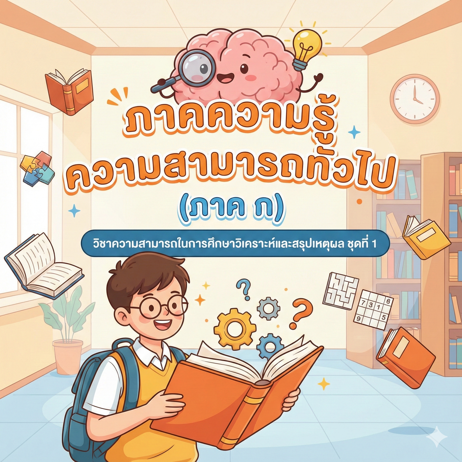 ภาคความรู้ความสามารถทั่วไป (ภาค ก) วิชาความสามารถในการศึกษาวิเคราะห์และสรุปเหตุผล ชุดที่ 1
